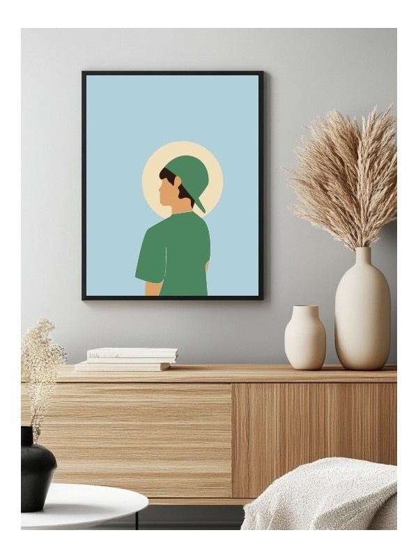 Affiche - Casquette l'envers