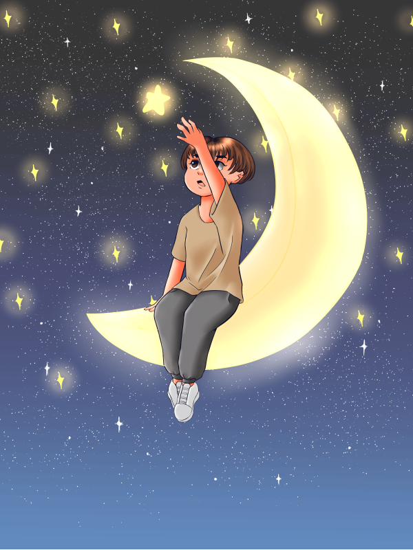 Affiche - Étoiles sur Fond Bleu - Accueil | Oueso - Art Afro Contem...