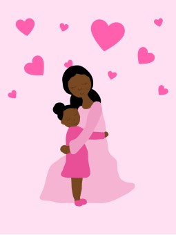 Affiche - Étreinte Rosée