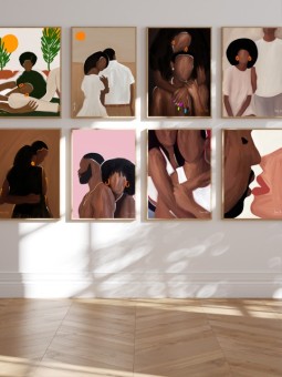 Set of posters - People Black