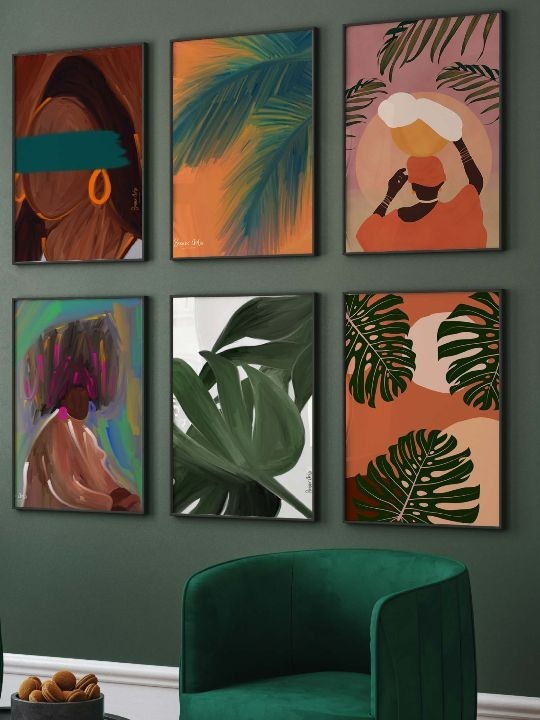 Set of posters - Siwa - Accueil | Oueso - Contemporary Afro Art Set of posters - Siwa-Accueil-OUESO