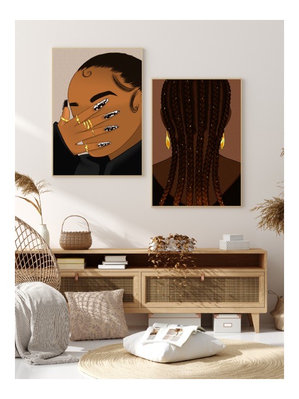 Set of posters - Zelta - Accueil | Oueso - Contemporary Afro Art