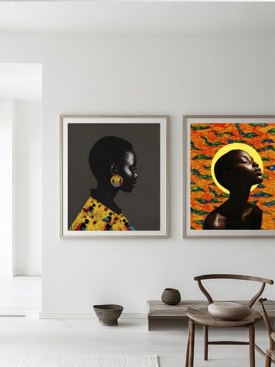 Set of posters - Zeltana - Accueil | Oueso - Contemporary Afro Art Set of posters - Zeltana-Accueil-OUESO
