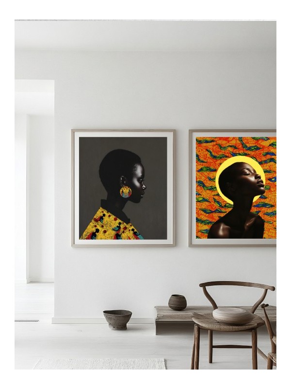 Set of posters - Zeltana - Accueil | Oueso - Contemporary Afro Art Set of posters - Zeltana - Accueil | Oueso - Contemporary Afro Art