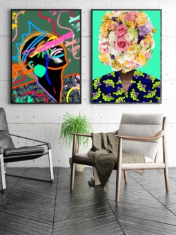 Set of posters - Hiéroglyphe - Accueil | Oueso - Contemporary Afro Art