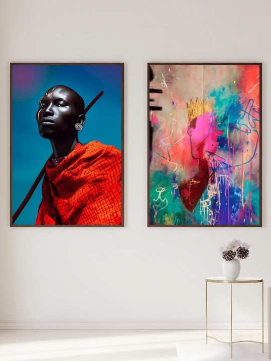 Set of posters - Julusio - Accueil | Oueso - Contemporary Afro Art Set of posters - Julusio-Accueil-OUESO