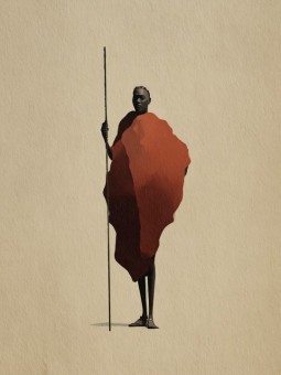 Affiche - Guerrier - Accueil | Oueso - Art Afro Contemporain