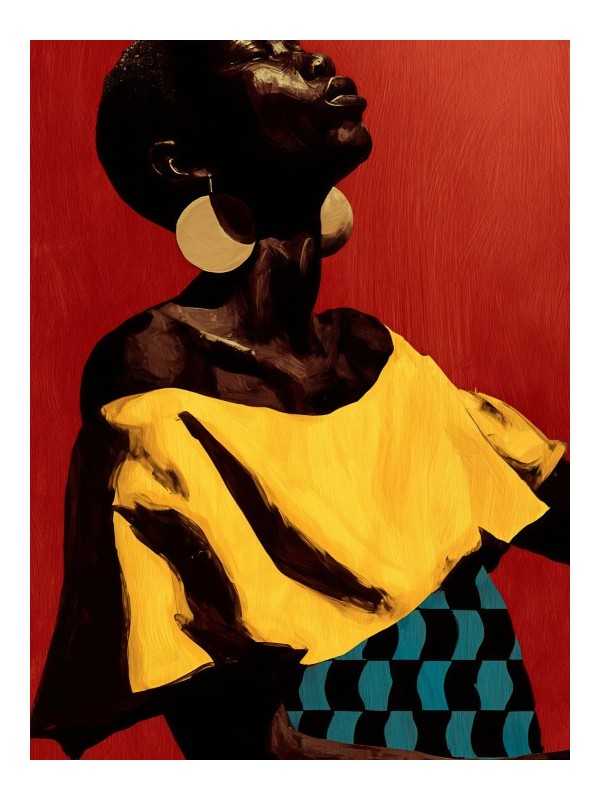 Affiche - Marron - Accueil | Oueso - Art Afro Contemporain