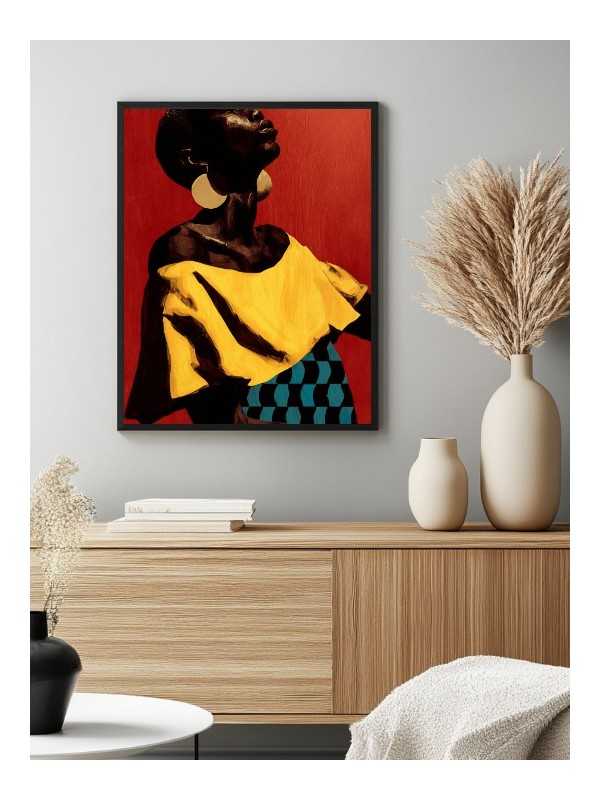 Affiche - Marron - Accueil | Oueso - Art Afro Contemporain