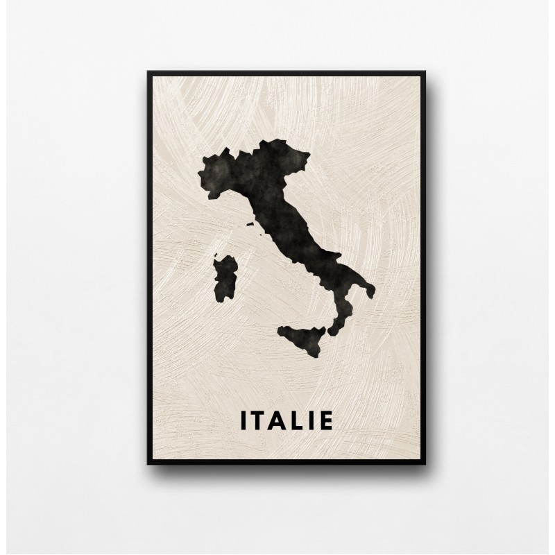 Cadre photo avec affiche - Vue à travers - Italie - Mer - 80x60 cm - Cadre  pour affiche