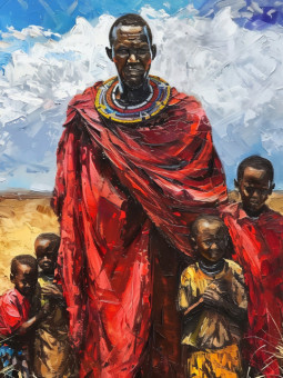 Poster - Family tribe - Accueil | Oueso - Contemporary Afro Art