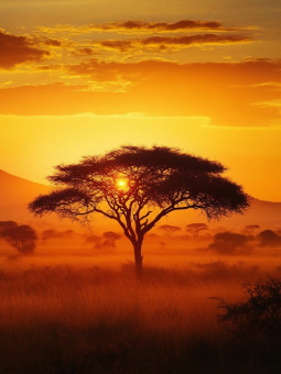 Affiche - Sunset Africa - Accueil | Oueso - Art Afro Contemporain