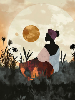 Poster - Peaceful land Mimou - Accueil | Oueso - Contemporary Afro Art