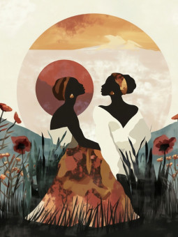Poster - Peaceful Land - Accueil | Oueso - Contemporary Afro Art