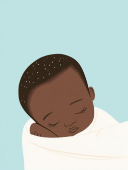 Poster - Baby sleep - Accueil | Oueso - Contemporary Afro Art