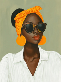 Poster - Casual Day - Accueil | Oueso - Contemporary Afro Art