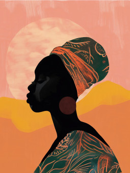 Affiche - Afro sun - Accueil | Oueso - Art Afro Contemporain
