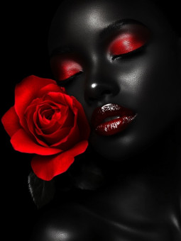 Affiche - Black roses - Accueil | Oueso - Art Afro Contemporain