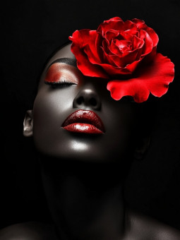 Poster - Black roses 02 - Accueil | Oueso - Contemporary Afro Art