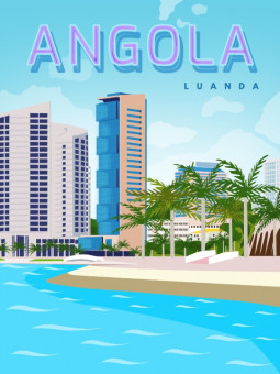 Affiche - Carte postale Angola - Accueil | Oueso - Art Afro Contemp...