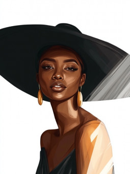 Poster - Chic Black - Accueil | Oueso - Contemporary Afro Art