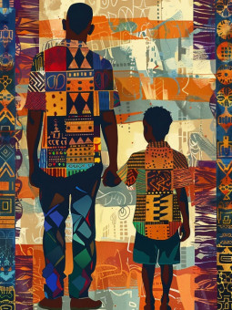 Affiche - Dad love - Accueil | Oueso - Art Afro Contemporain