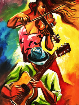 Poster - Candombe - Accueil | Oueso - Contemporary Afro Art
