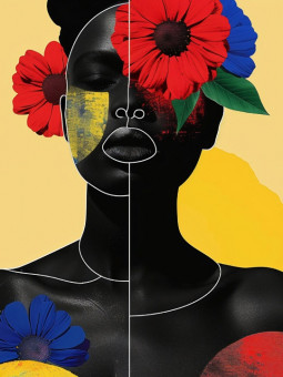 Affiche - Roses - Accueil | Oueso - Art Afro Contemporain