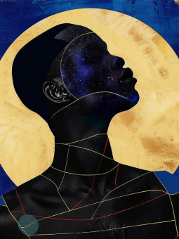 Poster - Moon - Accueil | Oueso - Contemporary Afro Art