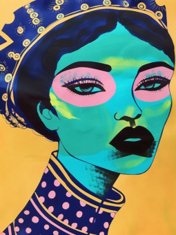 Poster - Fathia - Accueil | Oueso - Contemporary Afro Art