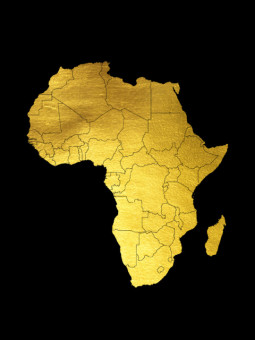 Affiche - Afrique gold - Accueil | Oueso - Art Afro Contemporain