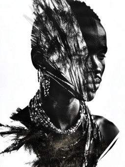 Affiche - Massaï white - Accueil | Oueso - Art Afro Contemporain