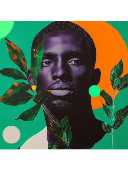 Affiche - Black Flower - Accueil | Oueso - Art Afro Contemporain