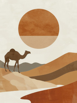 Poster - Lune Solitaire - Accueil | Oueso - Contemporary Afro Art