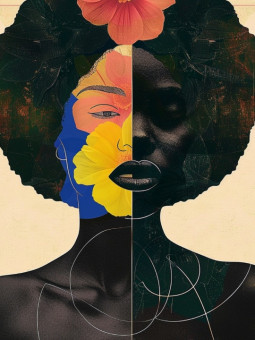 Affiche - Afro flowers - Accueil | Oueso - Art Afro Contemporain