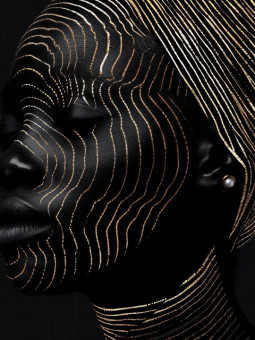 Affiche - Gold scraf - Accueil | Oueso - Art Afro Contemporain