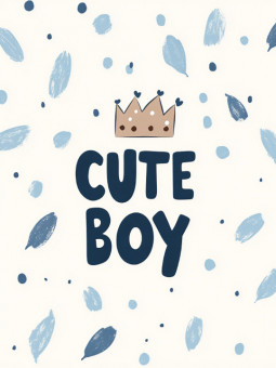 Poster - Cute boy - Accueil | Oueso - Contemporary Afro Art