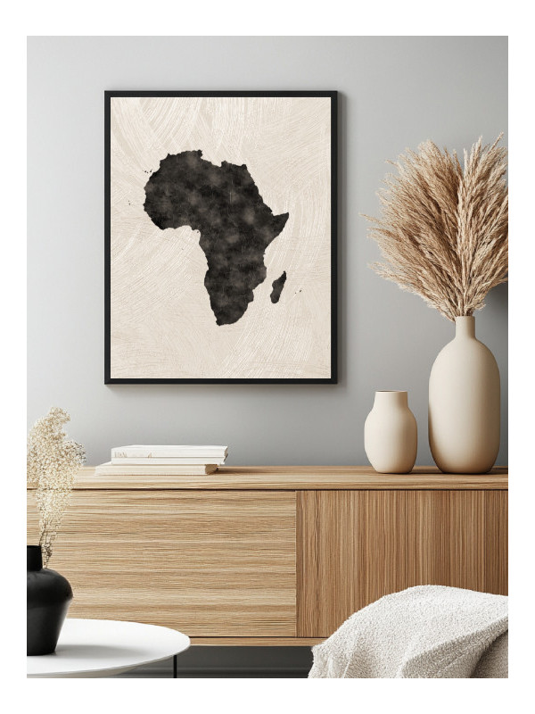 Affiche - Afrique gris - Art mural | Oueso - Art Afro Contemporain