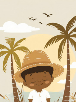 Affiche- Baby traveler - Accueil | Oueso - Art Afro Contemporain