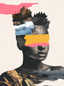 Affiche - Collage art - Accueil | Oueso - Art Afro Contemporain
