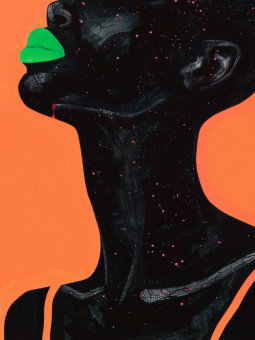 Affiche - Green lips - Accueil | Oueso - Art Afro Contemporain