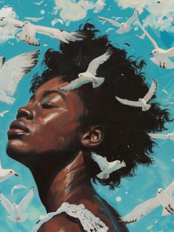 Poster - Escape - Accueil | Oueso - Contemporary Afro Art