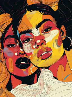 Poster - Best friends - Accueil | Oueso - Contemporary Afro Art