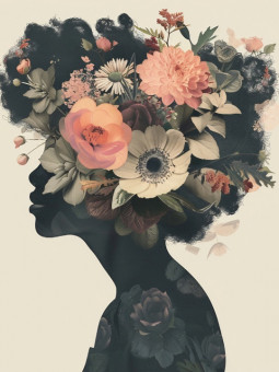 Affiche - Bouquet of flowers - Accueil | Oueso - Art Afro Contemporain