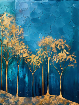 Poster - Blue forest - Accueil | Oueso - Contemporary Afro Art