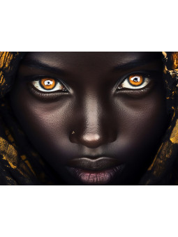 Poster - Orange eyes - Accueil | Oueso - Contemporary Afro Art