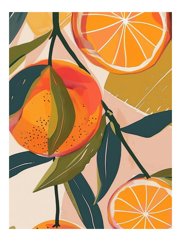 Poster - Orange - Accueil | Oueso - Contemporary Afro Art