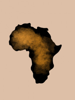 Affiche - Afrique brown - Accueil | Oueso - Art Afro Contemporain