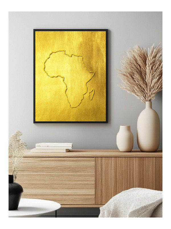 Affiche - Afrique doré - Accueil | Oueso - Art Afro Contemporain