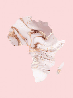 Affiche - Afrique rose - Accueil | Oueso - Art Afro Contemporain